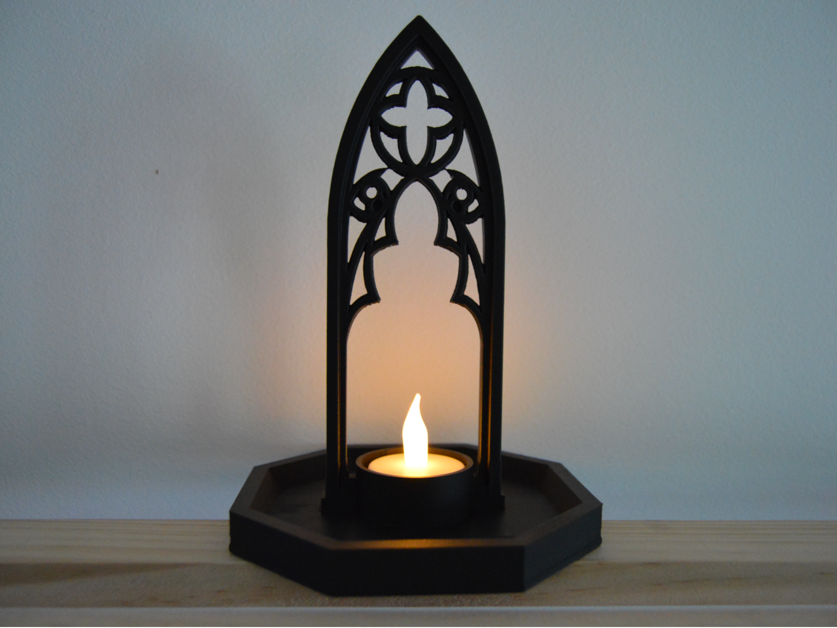 catedral gotico de incienso cónico y porta velas