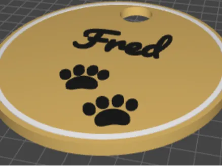 Custom Dog name tag (smaller)