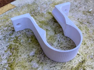 40mm PVC Pipe Clip - Variable depths available