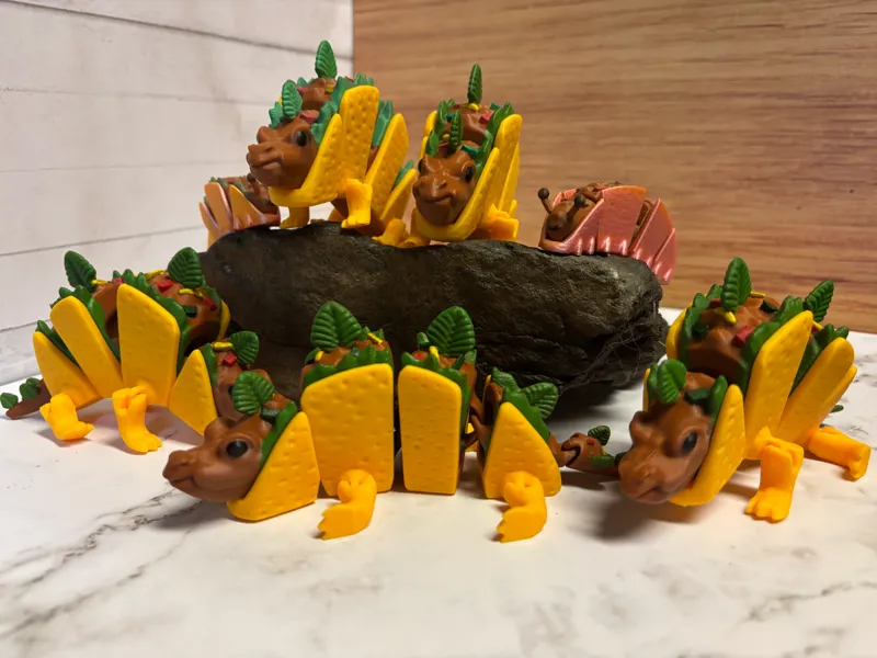 Tacosaur The Taco x Dino Flexi print in place