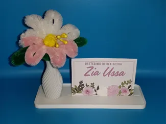 Place Card Holder with Mini Vase