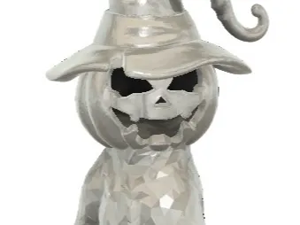 Orso polare con testa Zucca Halloween