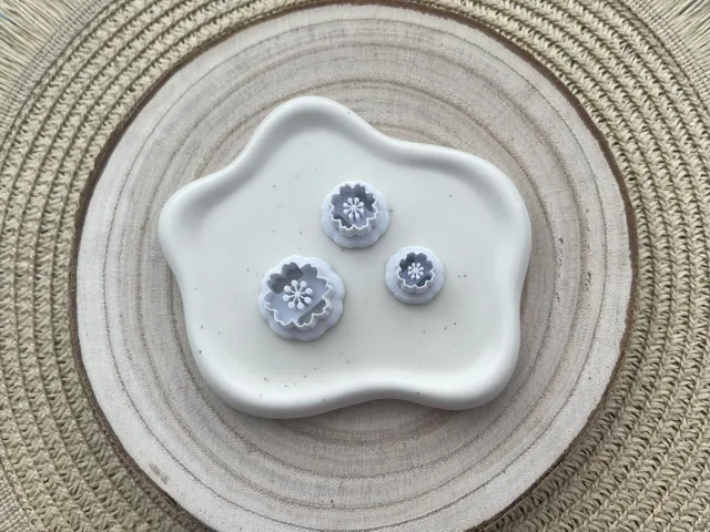 Flowers Polymer Clay Earrings Cutters Set