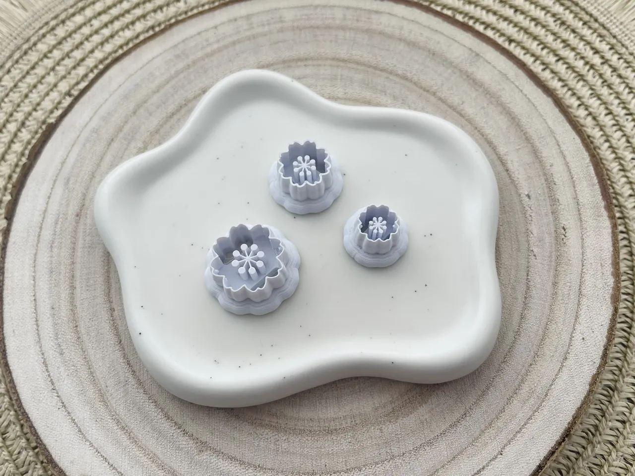 Flowers Polymer Clay Earrings Cutters Set view 2