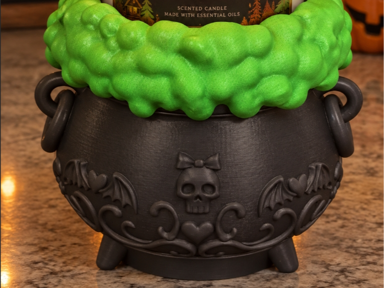 BBW 3-wick Candle Holder-Witches Cauldron - 1