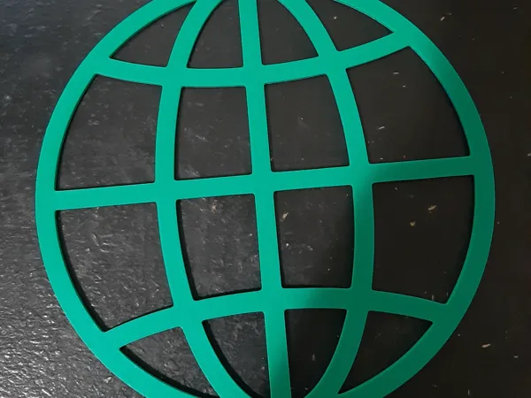 Pochoir globe terrestre