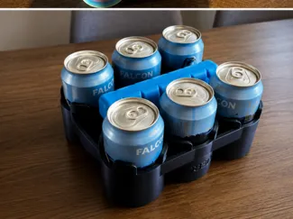 6-Pack Can Holder with Ice Pack Compartment | 33cl