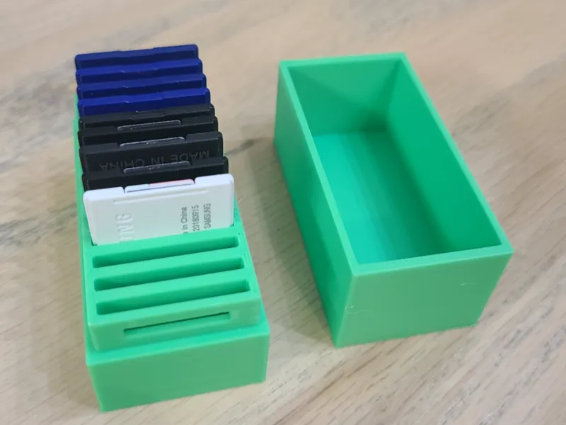 Minimalist 12-Slot SD Card Case (Support-Free)