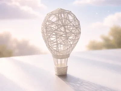 Twine hot air balloon
