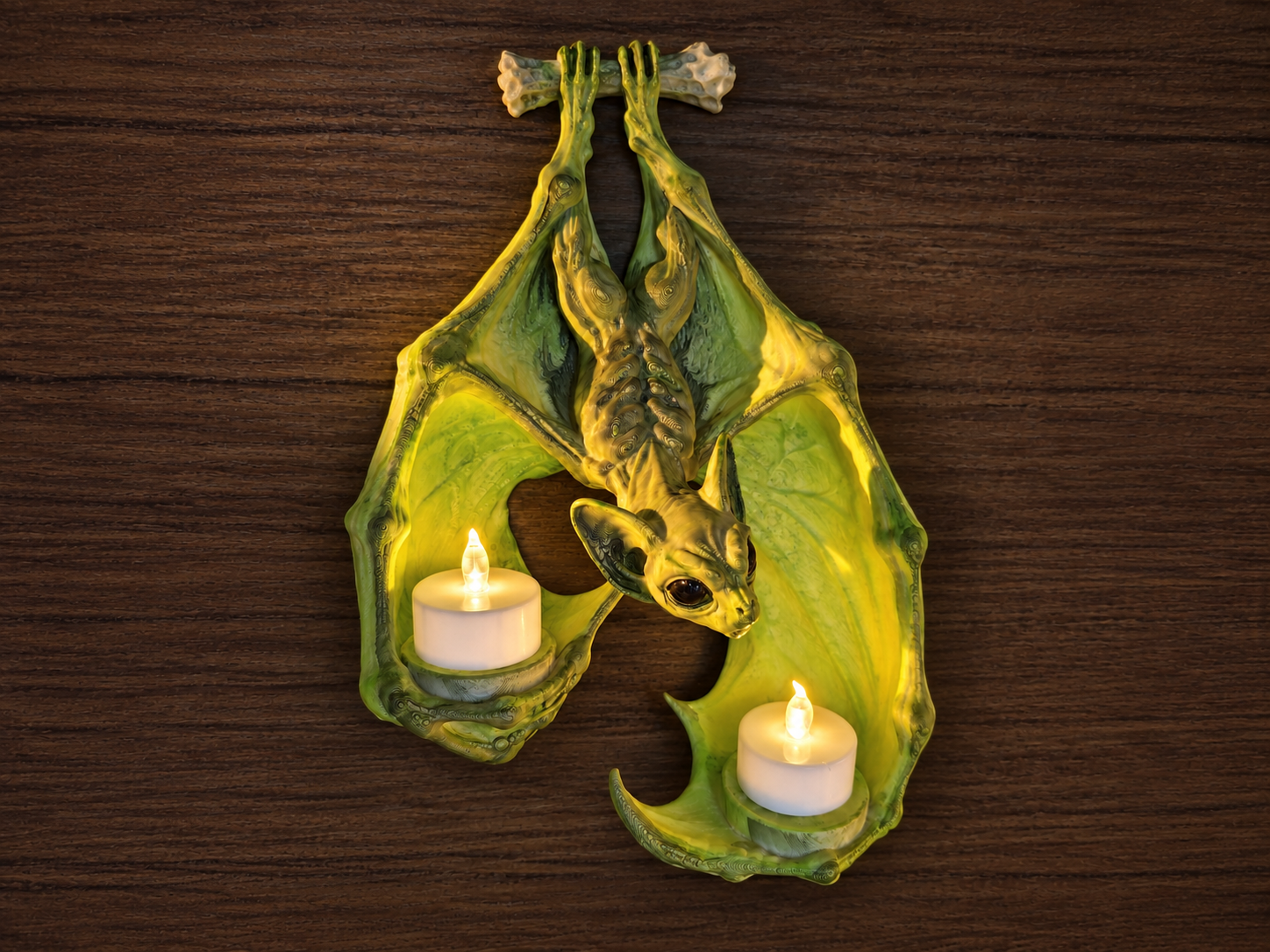 Hanging Alien Bat Dual LED Tealight Holder - 3D printed Festivities, in stock in India