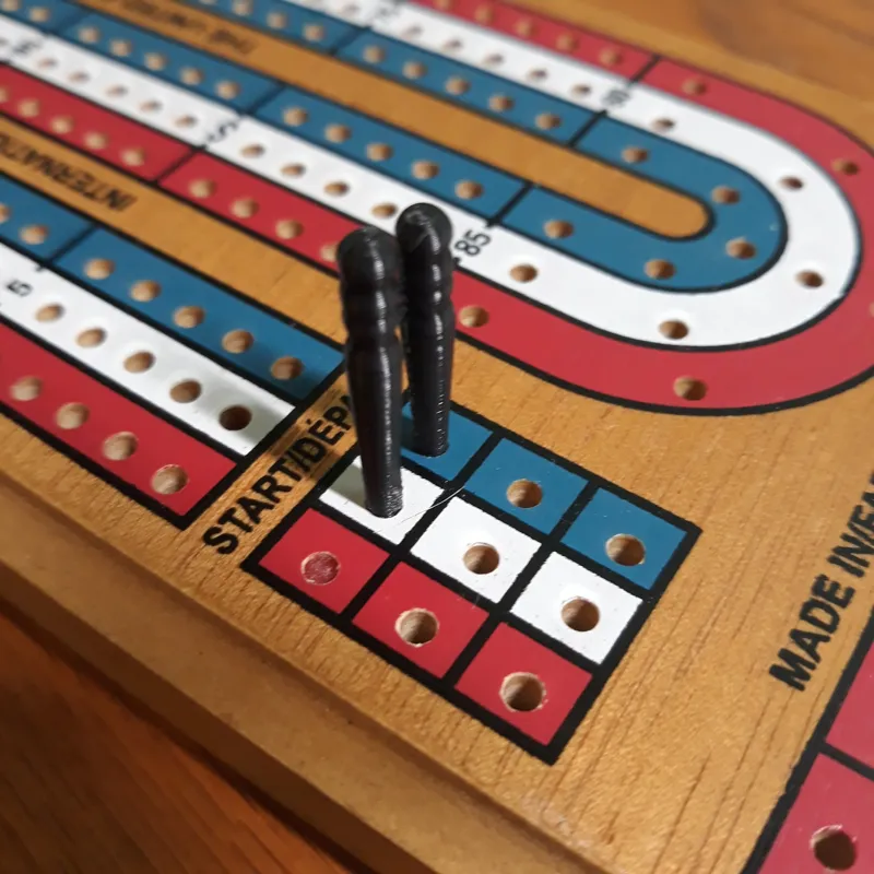 Bicycle cribbage board replacement peg