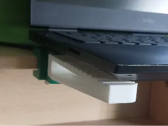 Laptop support for table edge
