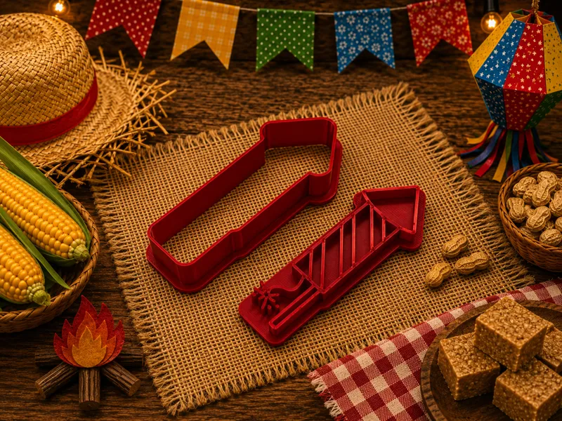 Cortador Biscoito Festa Junina Foguete