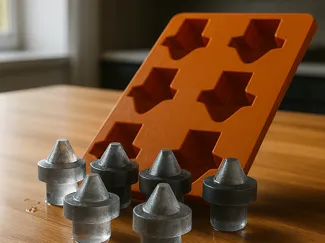 Nozzle-shaped ice cube tray