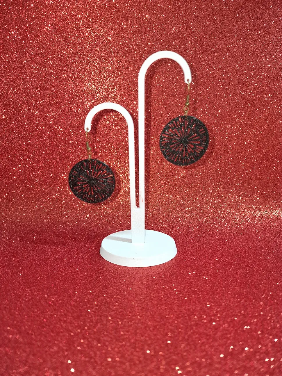 Cosmic explosion earrings view 3