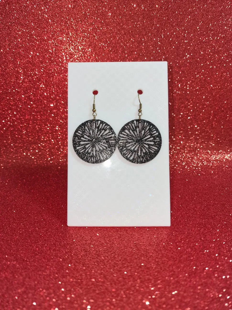 Cosmic explosion earrings view 2