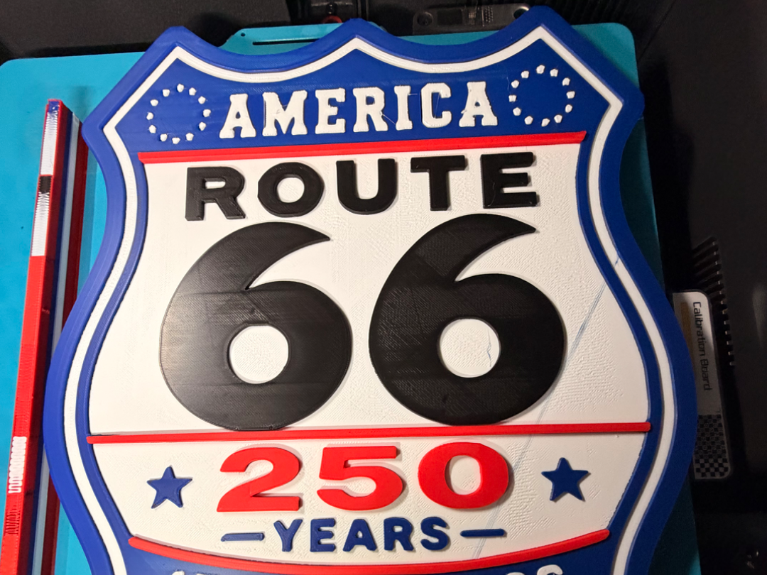 Route 66 America 250 Anniversary Sign