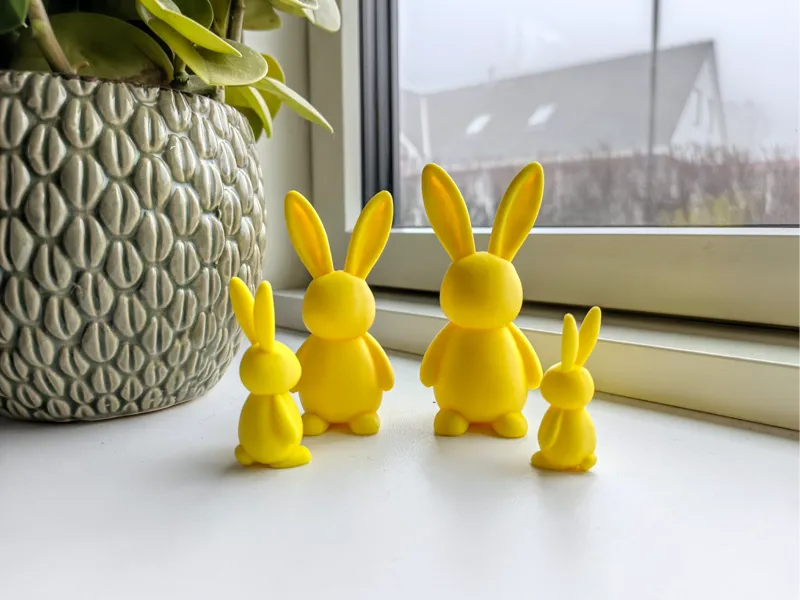 Cute Easter Bunny Family – 3D Printable Decor Set