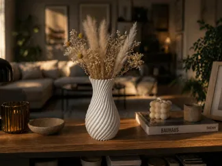 Wunderschöne Vase mit Spiralmuster, Spiralvase