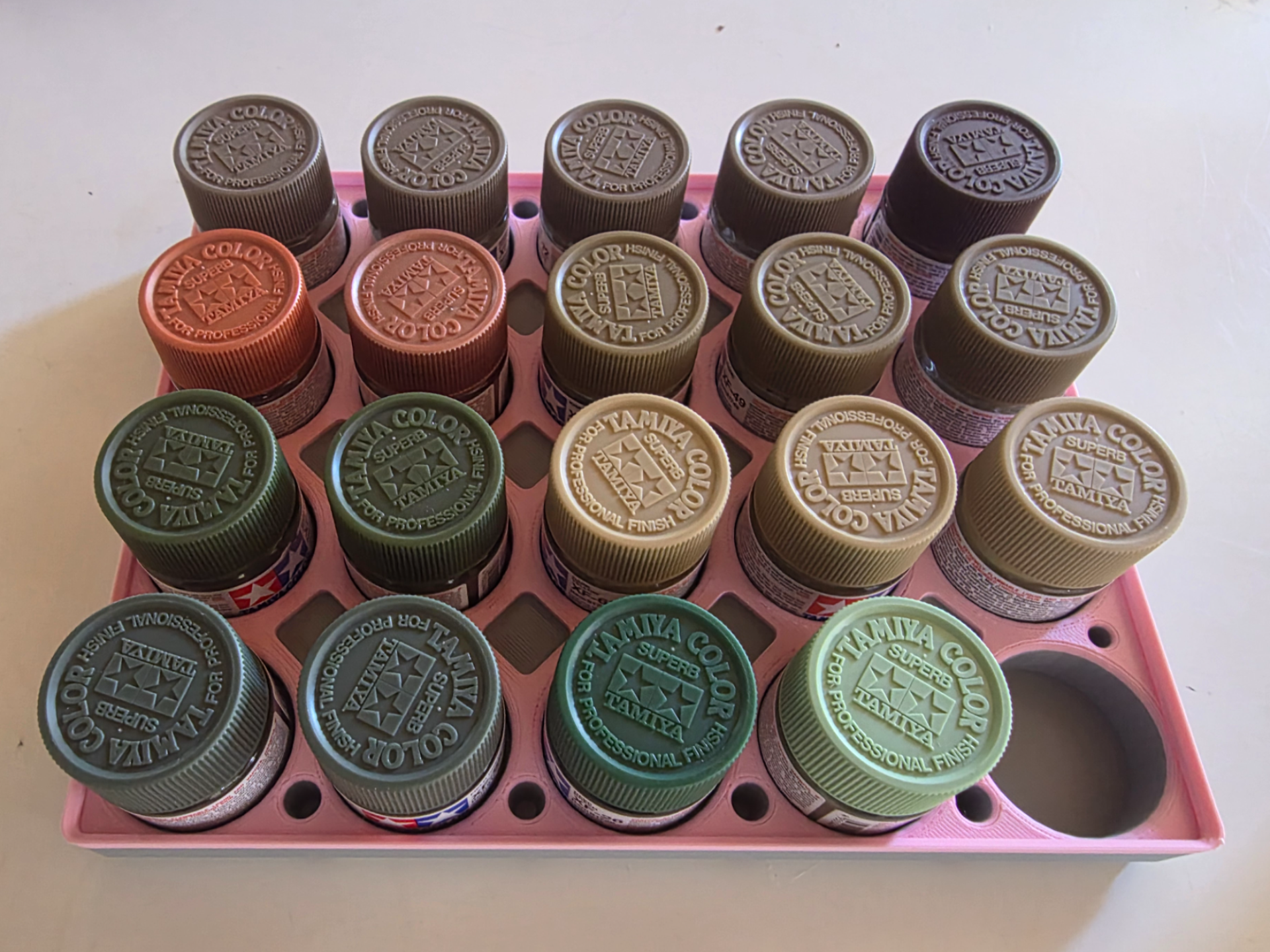 Tamiya Mini Acrylic pot holder Gridfinity 5x4x2.5U