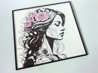 Silhouette de femme aux roses — photo 2