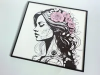 Silhouette de femme aux roses — photo 3