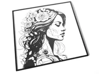 Silhouette de femme aux roses — photo 4