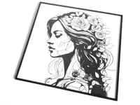 Silhouette de femme aux roses — photo 5