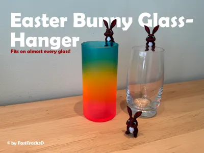 Easter Bunny Glass Hanger — Single & Multi-Color