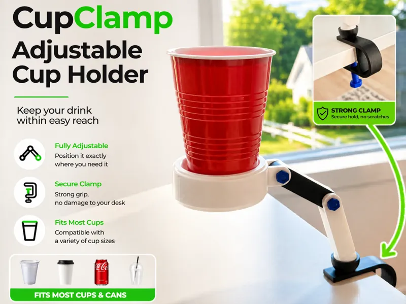 CupClamp – A small adjustable cup holder