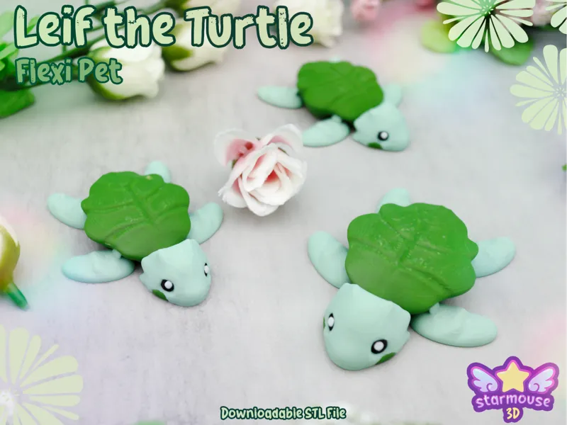 Leif the Leaf Turtle Flexi
