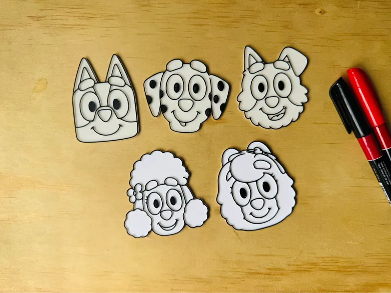 pack de manualidades para colorear bluey and bingo