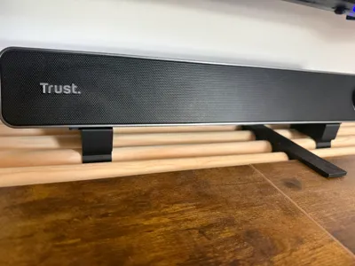 Angled Soundbar Mount for Modular Desk Extender