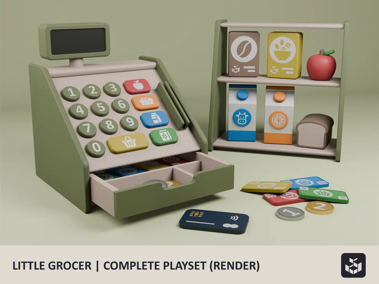 Little Grocer | A Pretend Grocery Store Playset view 2