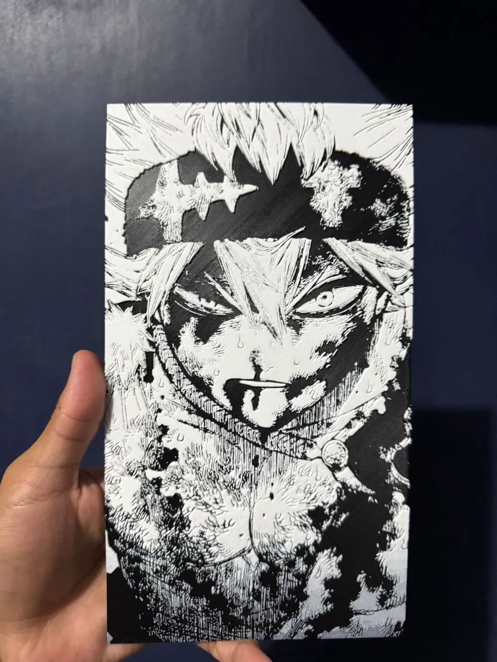 Asta Panel Color BLACK CLOVER ASTA MANGA PANEL - Free 3D Print Model - MakerWorld
