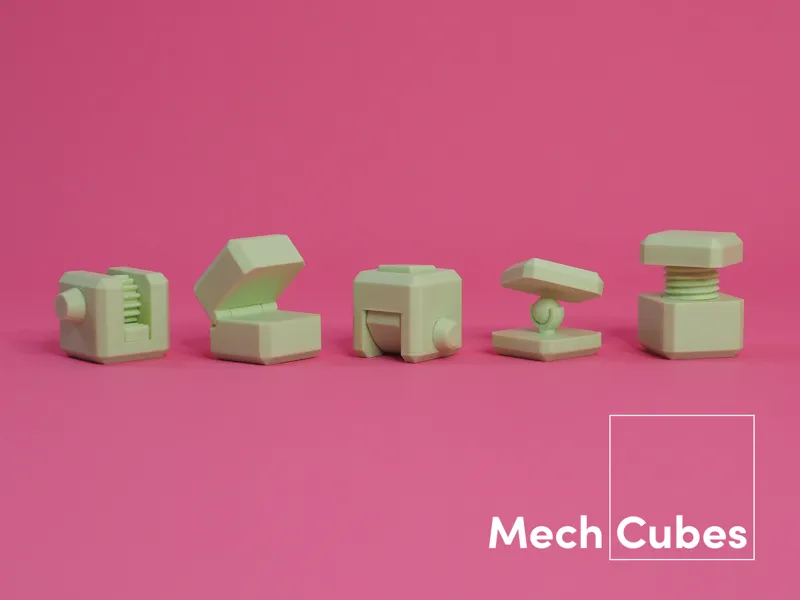 3D Printed Mechanism Cubes