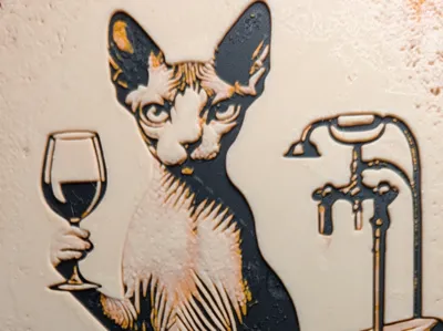 Sphinx Cat - Get N***d - Hueforge