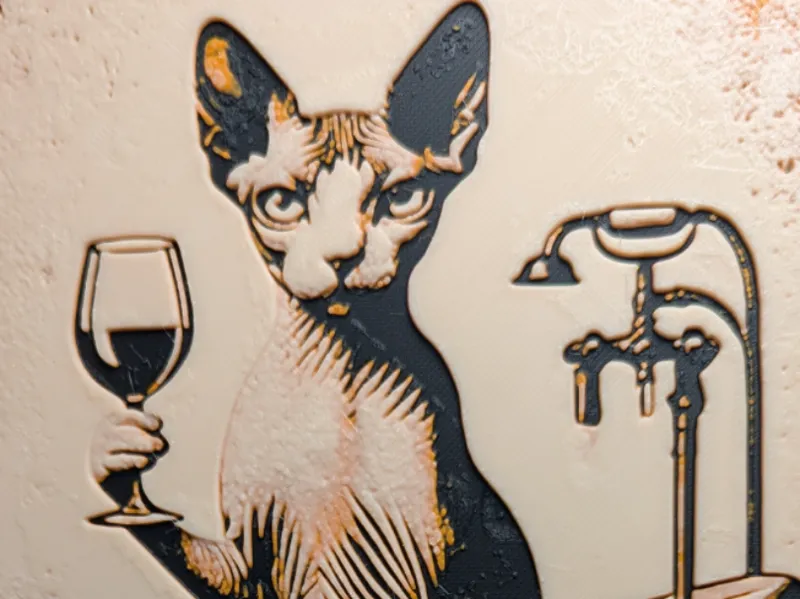 Sphinx Cat - Get N***d - Hueforge