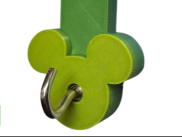 Mickey ear holder with spot for a hook magnet