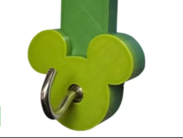 Mickey ear holder with spot for a hook magnet