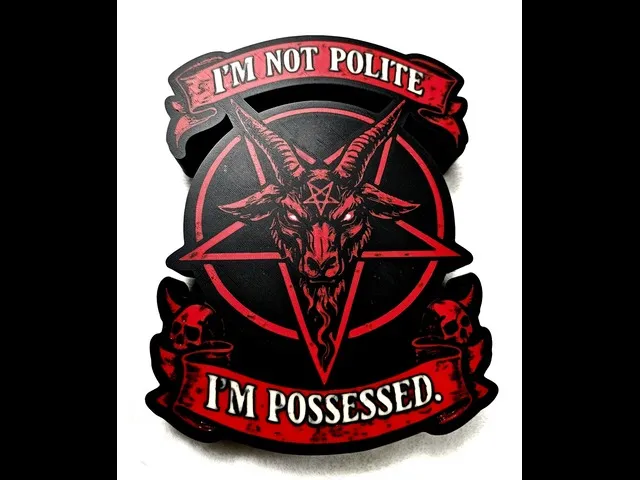 I'm Not Polite, I'm Possessed Baphomet Lightbox