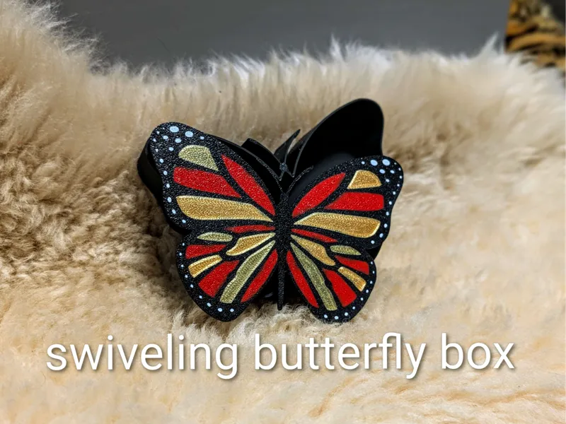 Swiveling Butterfly Box Jewelry