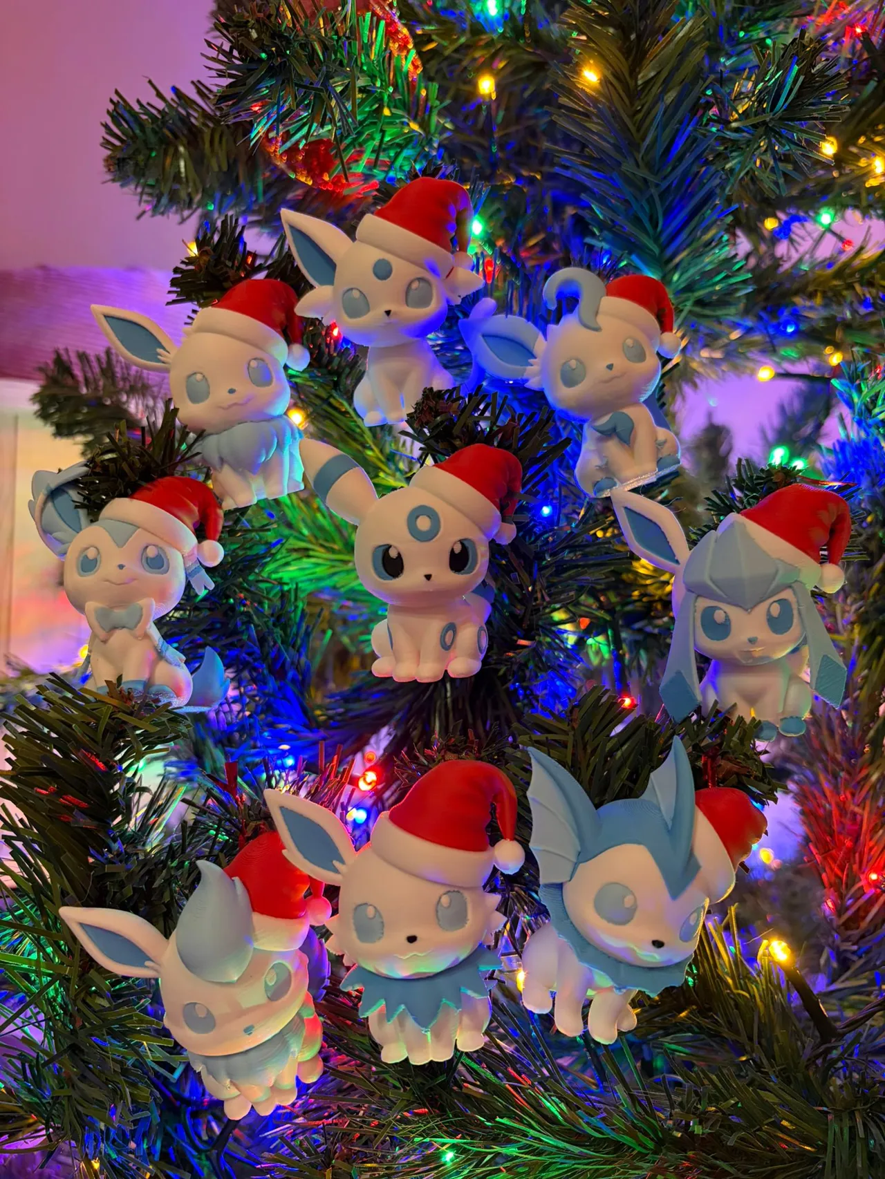 Mini Chibi Eeveelutions Keychain + Xmas Ornament view 3