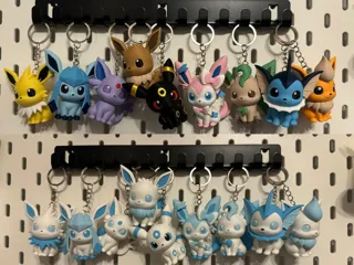 Mini Chibi Eeveelutions Keychain + Xmas Ornament