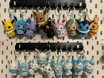 Mini Chibi Eeveelutions Keychain + Xmas Ornament