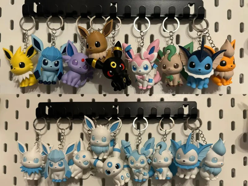 Mini Chibi Eeveelutions Keychain + Xmas Ornament