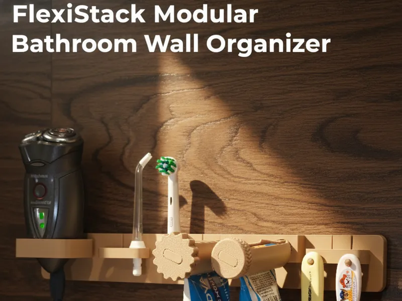 FlexiStack Modular Bathroom Countertop Organizer