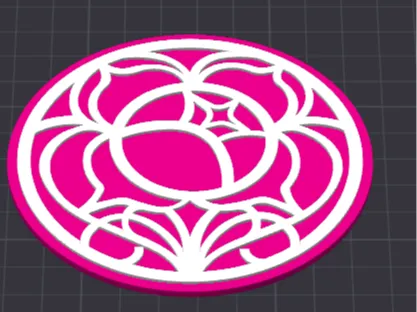 Revolutionary Girl Rose Crest Coaster