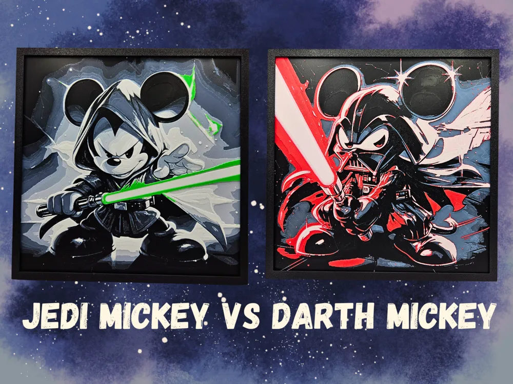 MIckey Mouse - Jedi Master - Free 3D Print Model - MakerWorld