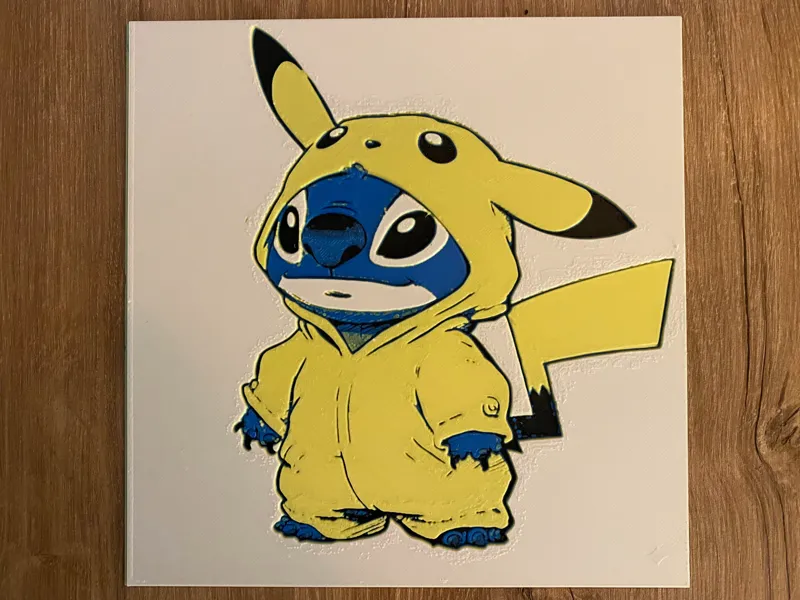 Stitch in Pikachu costume (hueforge)